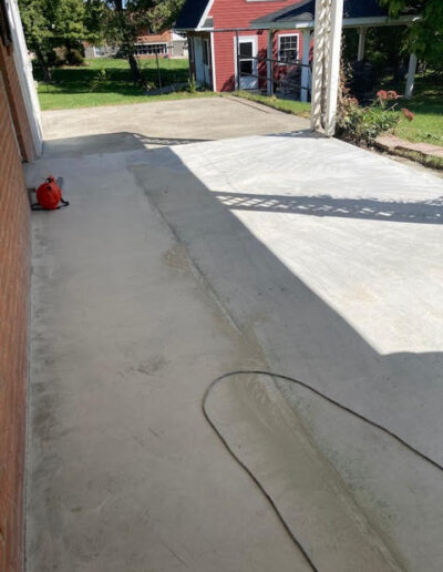Image of the side carport before work is done