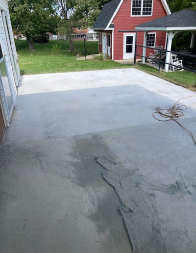 Image of the side carport while work is being done