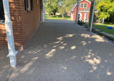 Image of the side carport after the epoxy is added
