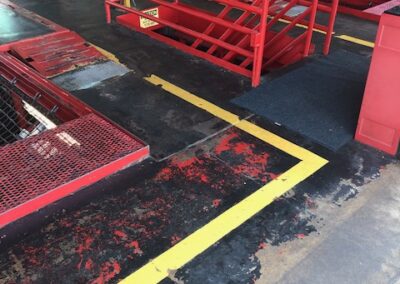 valvoline damaged flooring before epoxy