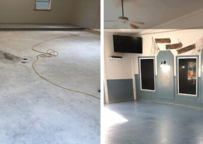 epoxy floor coating before and after