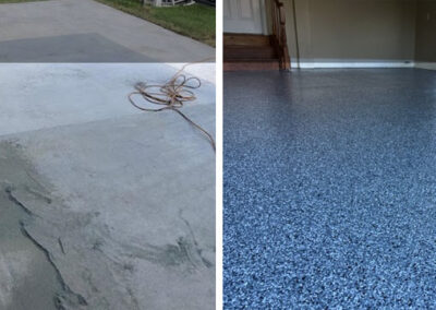 epoxy floor coating before and after