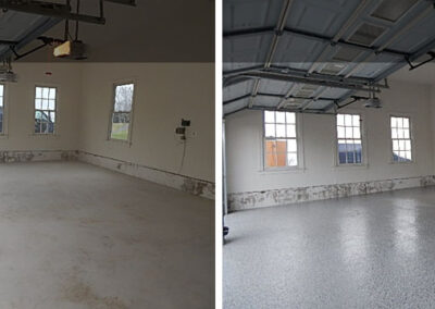 epoxy floor coating before and after