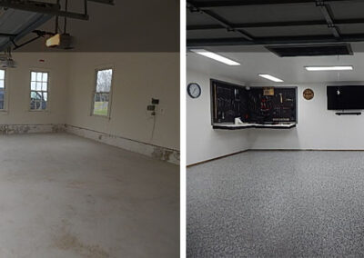 epoxy floor coating before and after