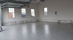 a finished garage floor in brambleton